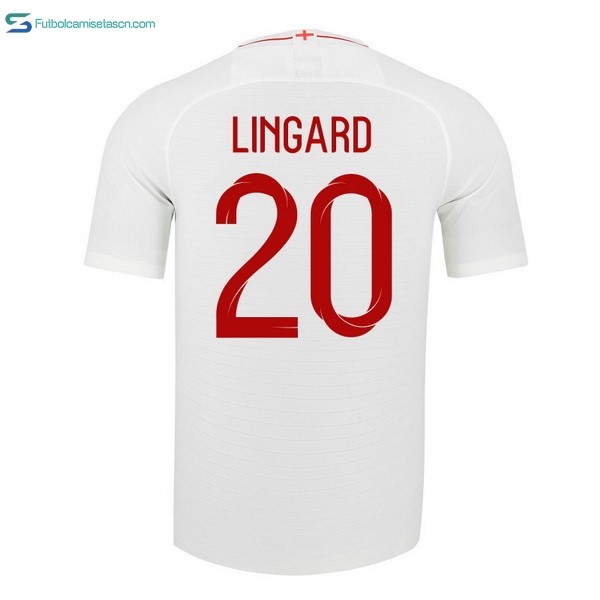 Camiseta Inglaterra 1ª Lingard 2018 Blanco